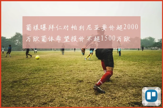 葡媒曝拜仁对帕利尼亚要价超2000万欧葡体希望报价不超1500万欧